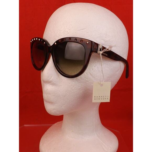 NWT VALENTINO ROCKSTUDS V677S DARK HAVANA STUDDED PLASTIC FRAME SUNGLASSES ITALY